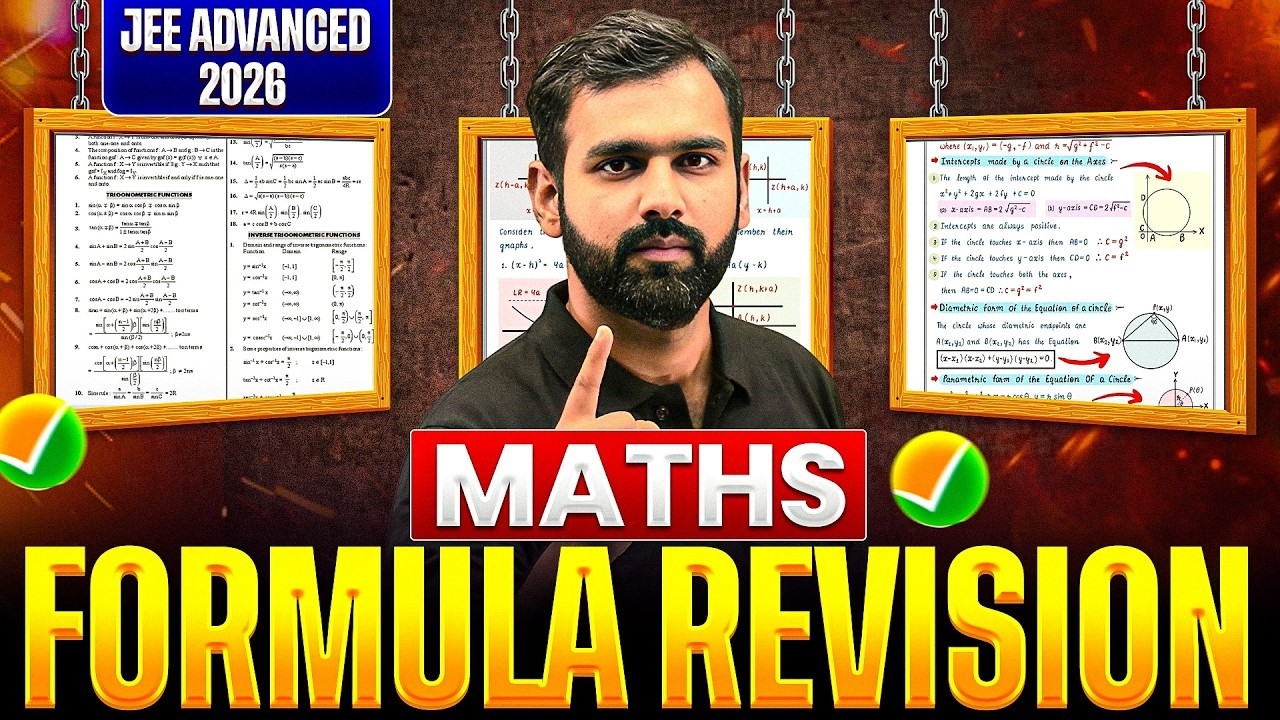 Complete Revision Maths Formula | JEE Advanced 2026 - YouTube