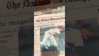 Vintage Nolan Ryan newspaper lot. His 300th win, 5000th strikeout and more. #nolanryan #newspaper