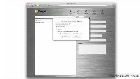 Keeper Two-Factor Authentication