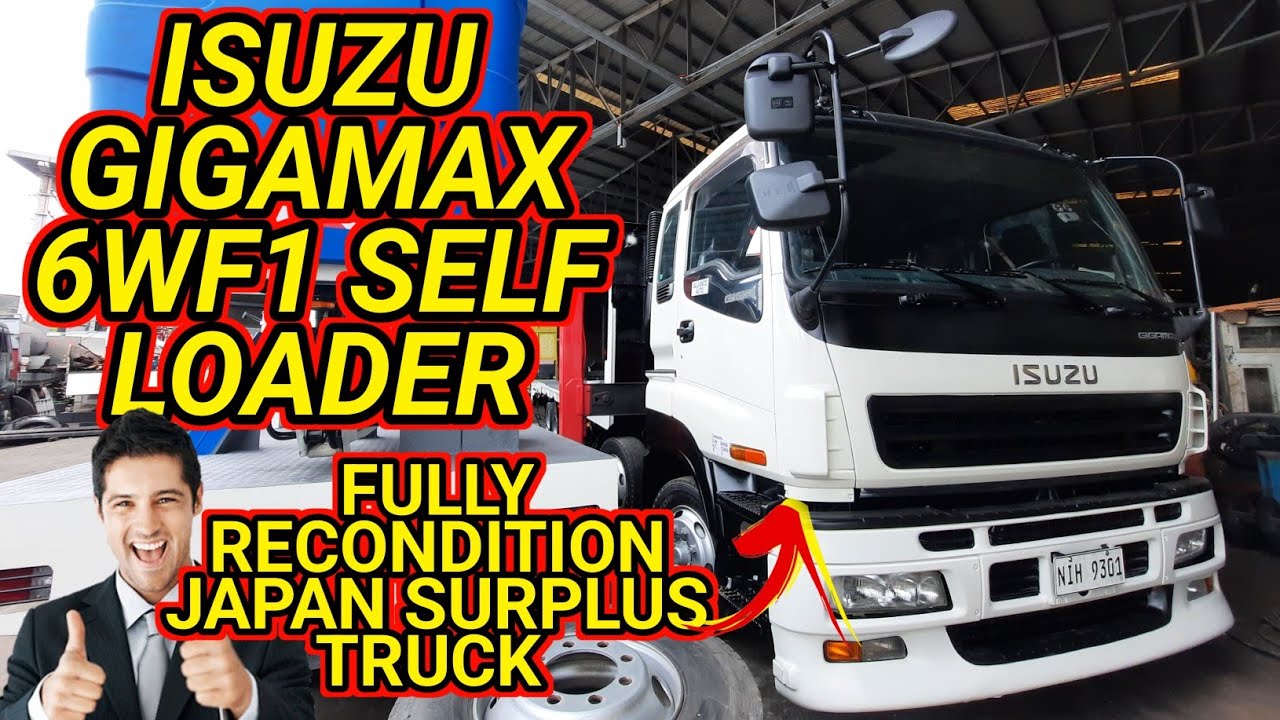 ISUZU GIGAMAX 12 WHEELER SELFLOADER FLATBED with CRANE JAPAN SURPLUS TRUCK