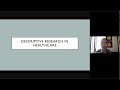 Webinar on descriptive research methodology