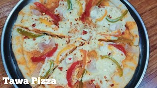 Tawa Pizza Recipe || Pizza Recipe in Telugu without Oven | @teluguvantalu2519