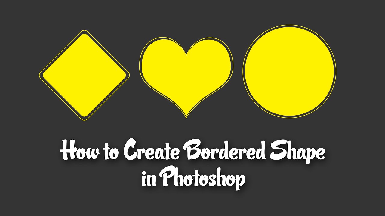 How to Create Bordered Shape in Photoshop | Photoshop Tutorial | Makura Creations