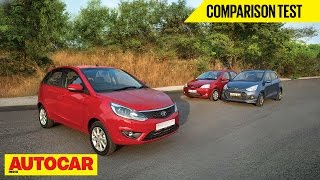 Tata Bolt VS Hyundai Grand i10 VS Toyota Etios Liva | Comparison Test | Autocar India