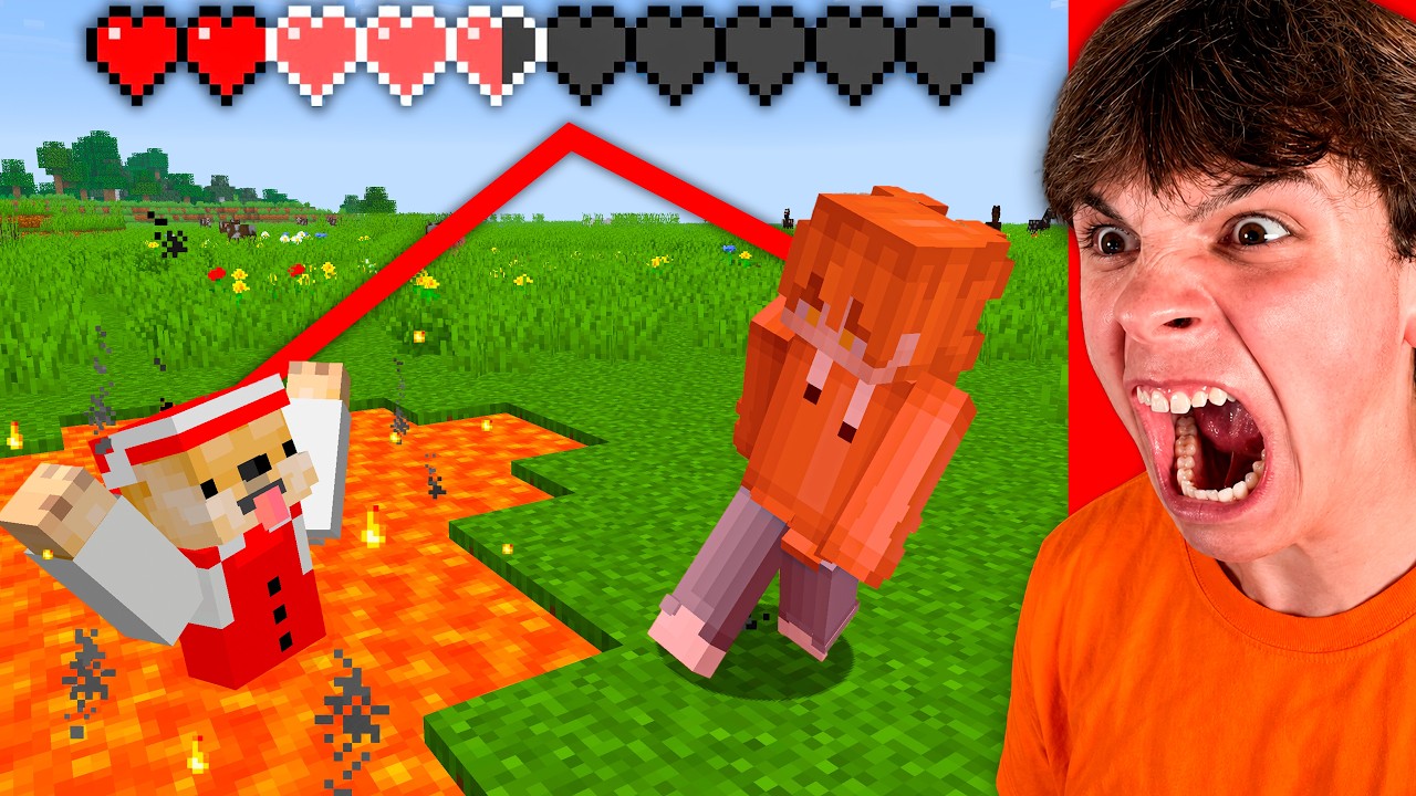 Minecraft BUT we Share HEALTH… *rage*