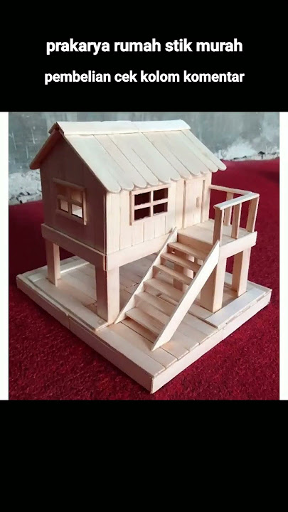 miniatur rumah stik es krim#shorts#diykerajinan #kerajinanstikeskrim #viral