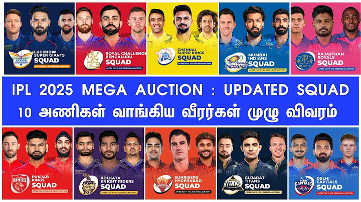 IPL 2025 Mega Auction Tamil| Updated Squad List of teams Day 2 |CSK MI RCB RR DC PBKS KKR SRH LSG GT