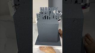 Chocolate Velour On Square Cake For Men. Chocolate Velour Tutorial Step Be Step