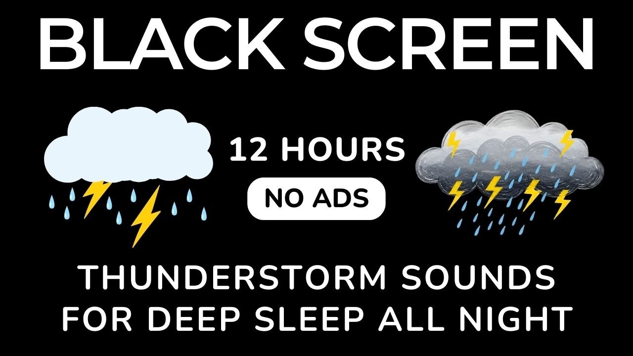 Soothing Thunderstorm Rain Sounds - Deep Sleep and Tranquility | Black Screen