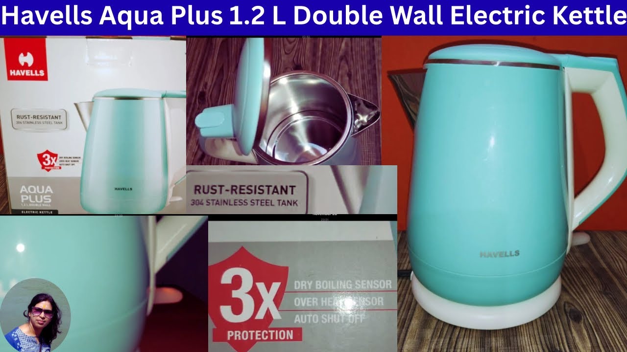 Unboxing, Review and Demo Electric Kettle | Havells Aqua Plus 1.2 L Double Wall Blue Electric Kettle