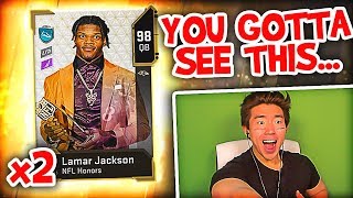 WE PULLED MVP LAMAR JACKSON..TWICE! PACKS OF A LIFETIME! Madden 20