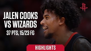 Jalen Green Cooks vs Wizards 37 Points (Season High) | Houston Rockets