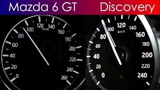 Mazda 6 GT vs Land Rover Discovery 0-100 Acceleration 100-0 Brake test