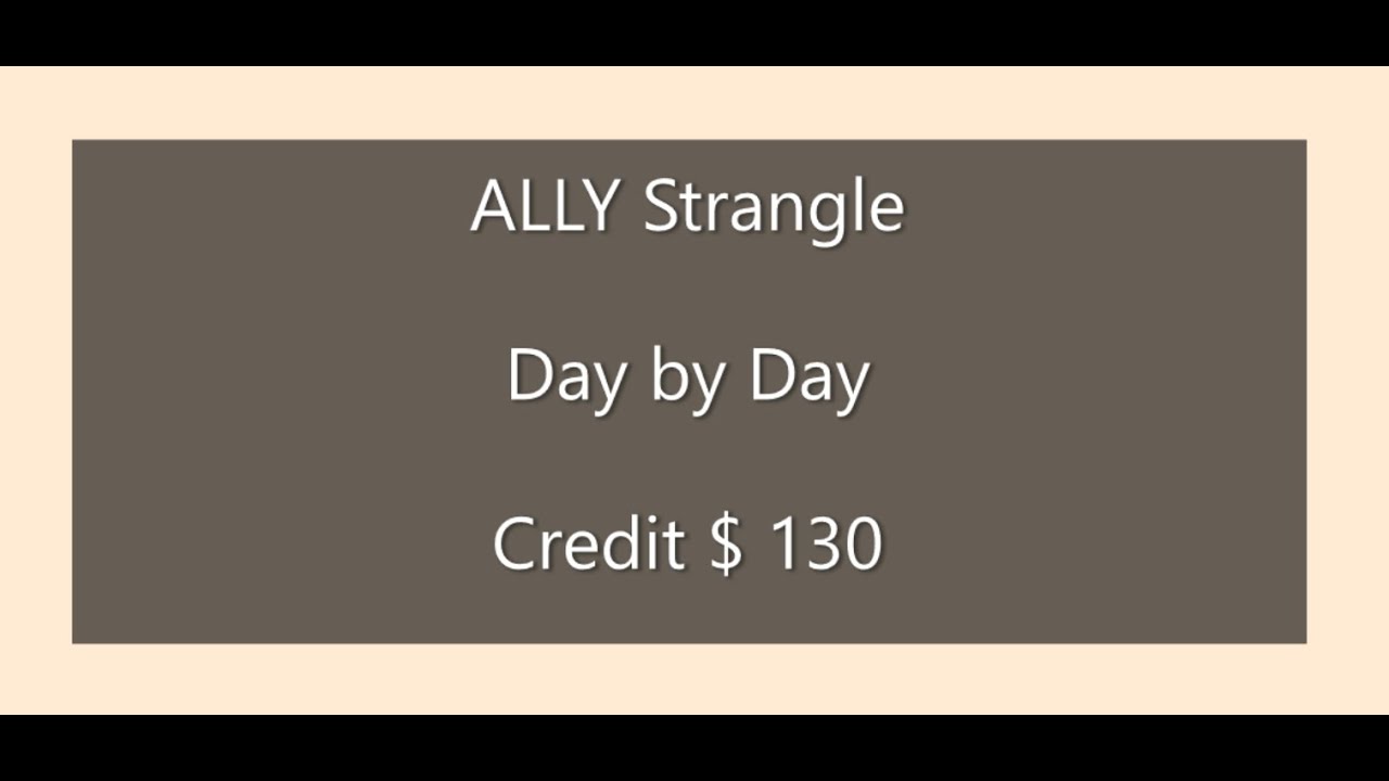 ALLY 25 Nov Ally Financial Short Strangle Adjusted YouTube