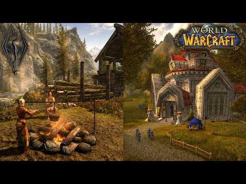 Skycraft - Skyrim & WoW | Music & Ambience w/ rain sounds