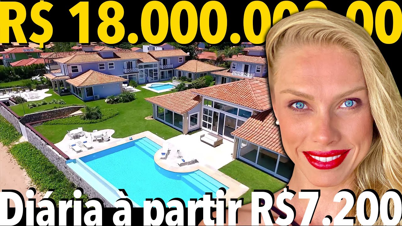 Mansão Búzios Venda  Pé na Areia Praia Rasa 9 Suítes Camurupim Aluguel Temporada LUXO BRASIL