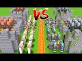 Minecraft Battle Villager Castle vs Pillager Castle