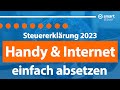 Steuererklärung 2023: Handy & Internet absetzen 2024 (Steuertipps 2024)