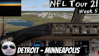 Detroit to Minneapolis, PMDG 777-200LR [NFL Tour 21, Week 5] [P3D] [VATSIM]