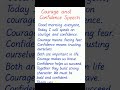 Courage And Confidence Speech Short English Speech 10 Lines Speech