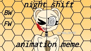 Night shift/animation meme\\ ||loop||[oc]{blood and flash warn}