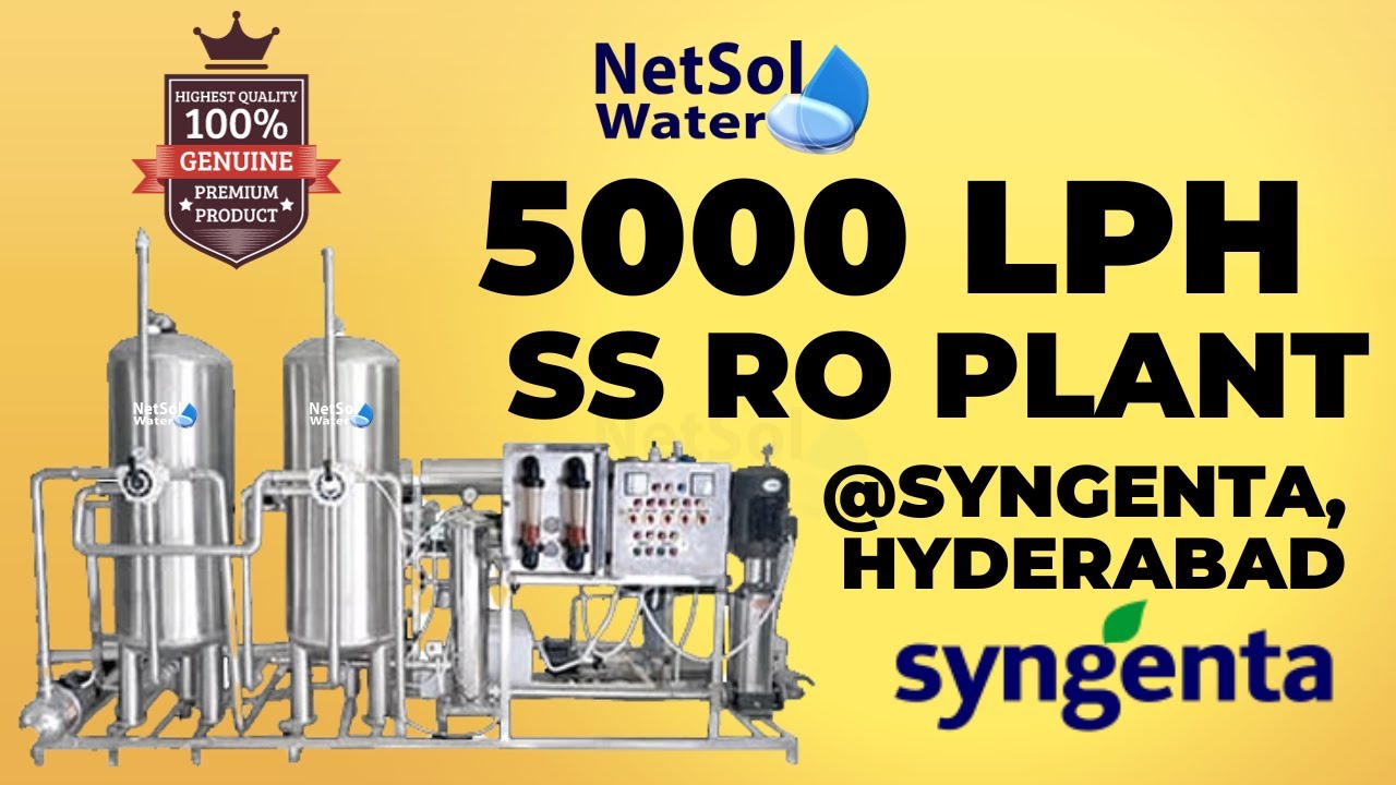 5000 LPH SS RO Plant installation at Syngenta, Hyderabad, India