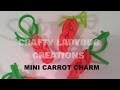 Rainbow Loom-LESS MINI CARROT Cute/Easy Charm Tutorial by Crafty Ladybug