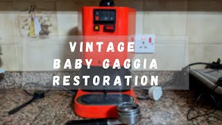 Vintage Baby Gaggia espresso machine restoration