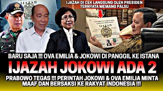 BARU SAJA‼️ DIDAMPINGI TNI JOKOWI \u0026 OVA EMILIA DIPANGGIL KE ISTANA OLEH PRABOWO‼️ IJAZAH PALSU ADA 2