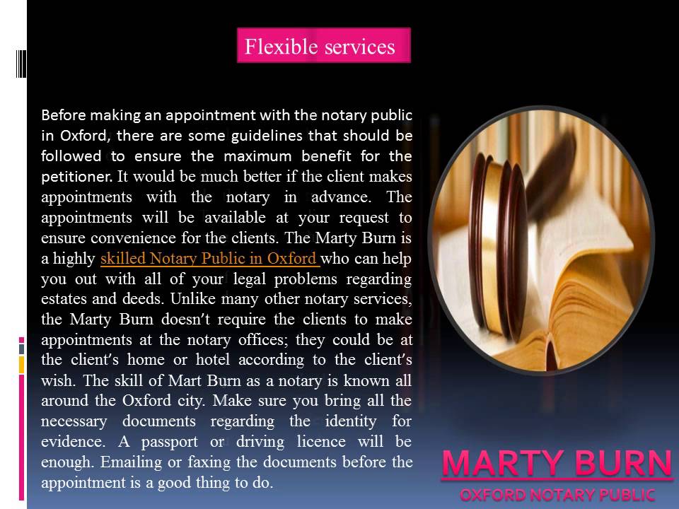 Get help from notary public in Oxford and how to prepare YouTube