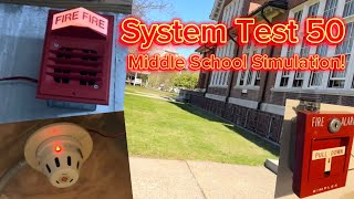 Fire Alarm System Test 50: Middle School Fire Drill Simulation (50th System Special!)
