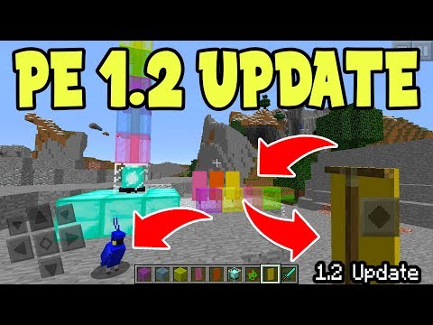 new-minecraft-pocket-edition-update-1.2---stained-glass,-banners,-new-mobs,-cross-platform