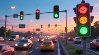 Learning Traffic Light Fun 🚦🎶 Safety Song for Kids | Stop Go Learn Nursery Rhyme