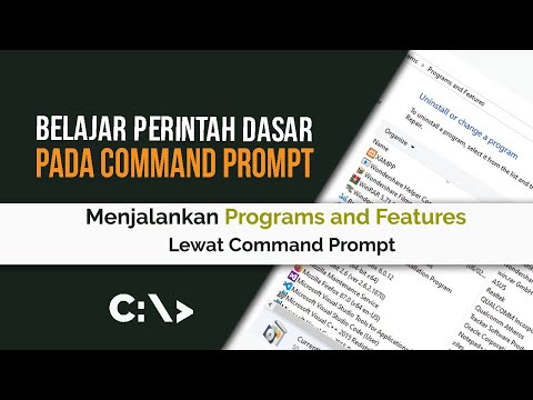 Belajar Command Prompt 98 | Menjalankan Program And Feature Lewat CMD