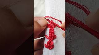 beautiful borderline design #embroidery #handembroidery #beginnersstitch