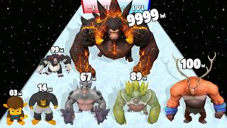 Apes Runner Evolution - Level Up Apes Max Level Gameplay (Ape Evolution Run 3D) screenshot 2