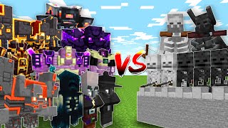 OP BOSSES vs SKELETON CASTLE - Minecraft Mob Battle