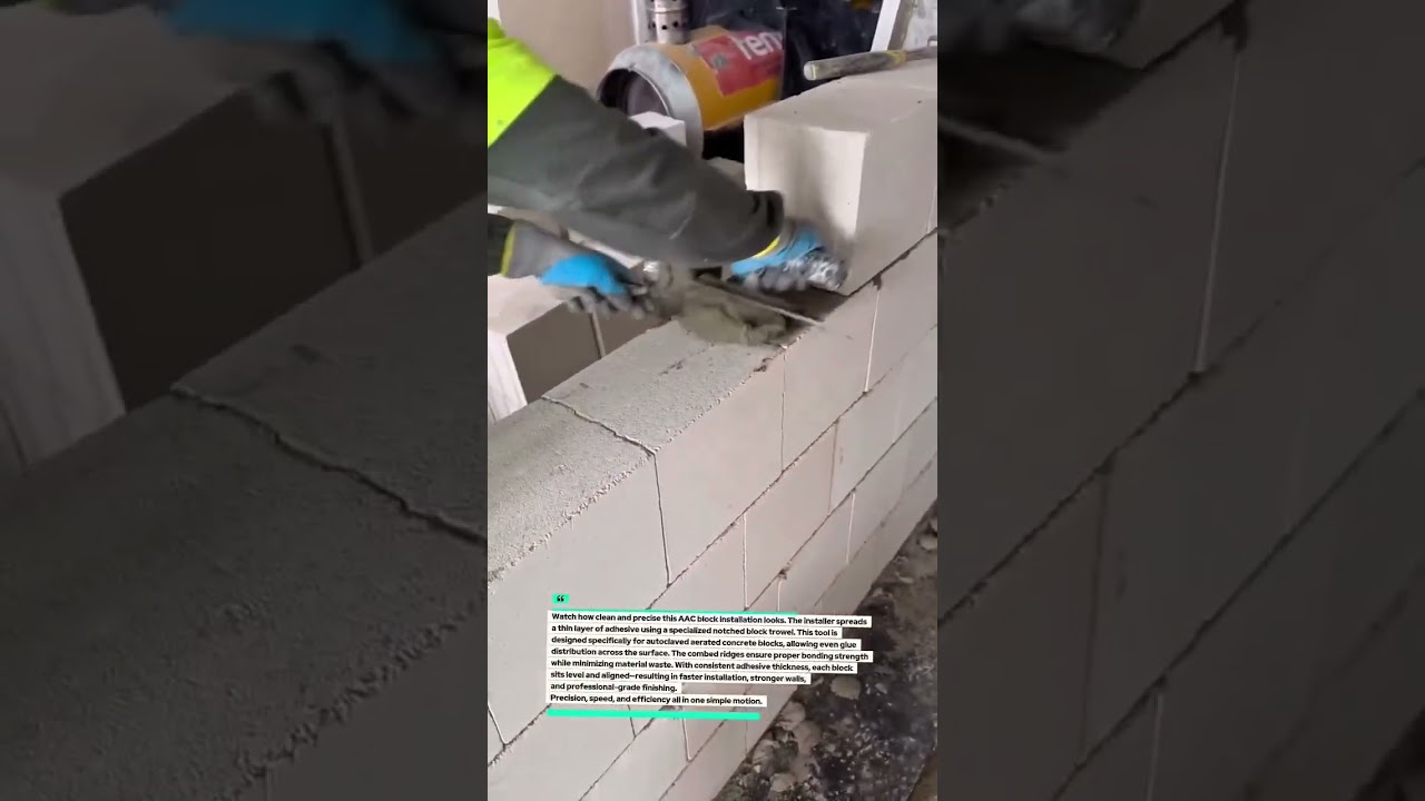 AAC Block Laying Tool in Action! 