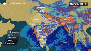 7 Day Rainfall Forecast from July 1 to 7