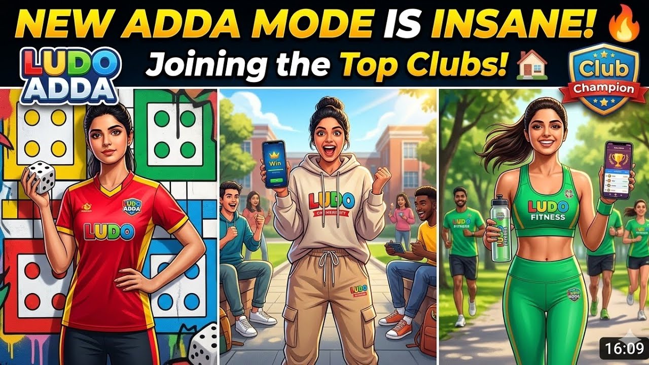 NEW ADDA MODE IS INSANE 🔥 Joining the Top Clubs! 🏘️ #ludo #gaming # ...