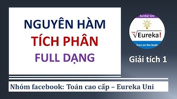 Giải tích 1 | 4.1 Nguyên hàm và Tích phân bất định - các phương pháp tính tích phân