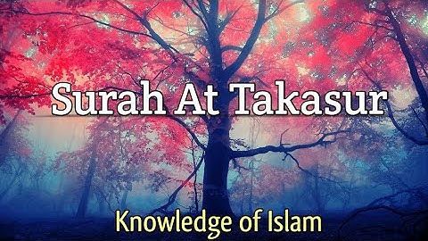 Surat At-Takathur | The Rivalry in world increase | سورة التكاثر