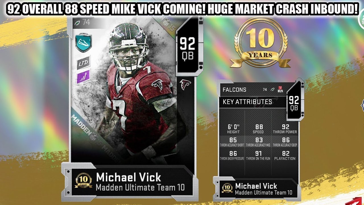 92 OVERALL 88 SPEED MIKE VICK COMING! HUGE MARKET CRASH INBOUND! | MADDEN 20 ULTIMATE TEAM
