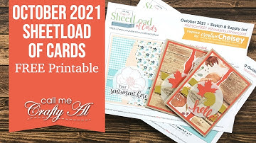 October 2021 SheetLoad of Cards | Debut & FREE Printable | 1 Sketch, 10 Cards