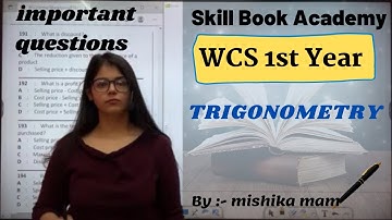 WCS 1st year Live Class-6 | Trigonometry | important questions | ITI Exam 2021