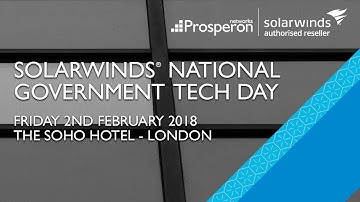 Event: SolarWinds National Government Tech Day - Prosperon Networks