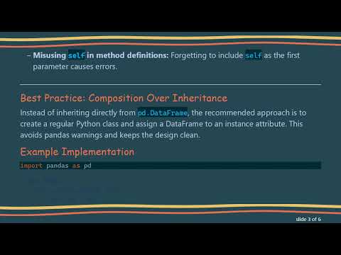 How to Use a DataFrame as a Class Attribute in Python