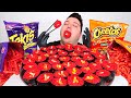 Hot Cheetos Sushi Fire Takis Sushi • MUKBANG