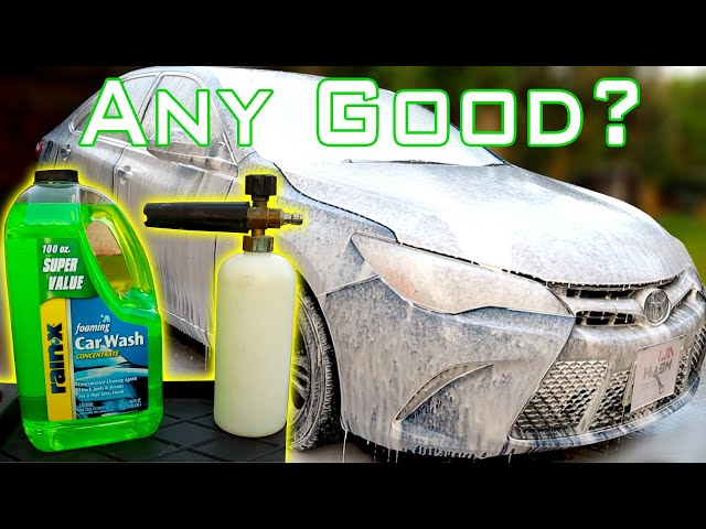 Rain x foaming car wash concentrate car soap REVIEW, How to wash car with  one bucket method//ALIMECH 