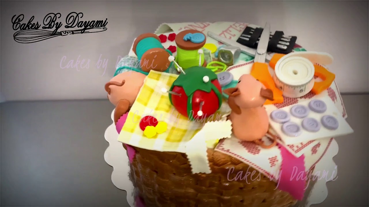 Decoracion de Pastel para una Costurera | DayaIntenta - YouTube